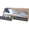 Кровать 800 Анталия с двумя ящиками (сонома/графит софт) оптом