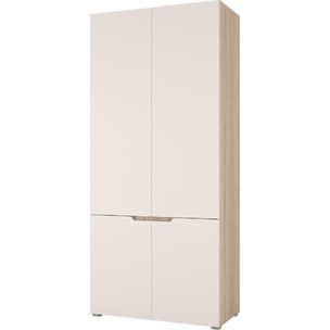 Шкаф двухстворчатый Анталия (сонома/белый софт)